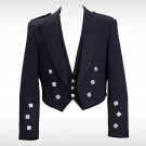 Prince Charlie Black Scottish Kilt Jacket W Waistcoat/Vest-Sizes 36