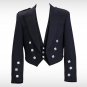 Sizes 46 Prince Charlie Black Scottish Kilt Jacket W Waistcoat/Vest