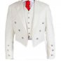 38 Size Scottish White Prince Charlie Jacket With Waistcoat and Vest