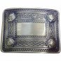Scottish Kilt Belt Buckle 4 Dome Mirror Design Antique / Jet Black & Chrome