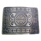 Men’s Kilt Belt Buckle Serpent Celtic Knot Silver Brushed Antique/Celtic Buckles