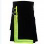 Size 42 Black Fireman, Firefighter Cotton Utility Kilt