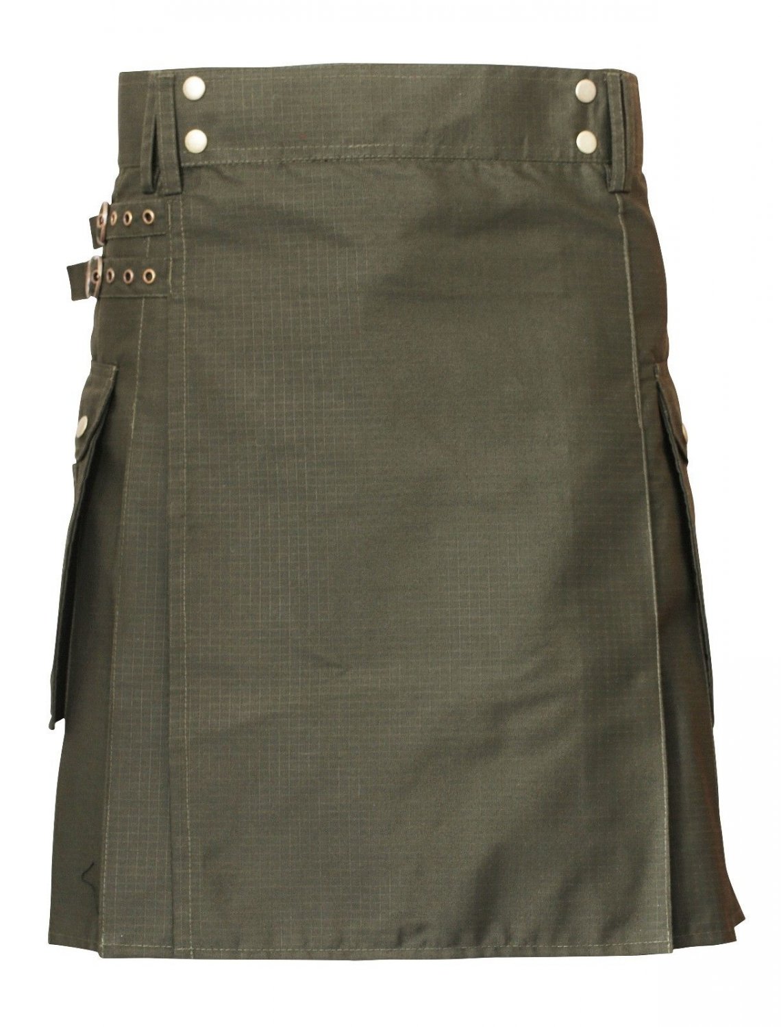 40 Size Premium Quality Olive Green Utility Kilt With Cargo Pockets