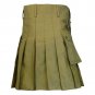 Size 46 Taichi Khaki Cotton Utility Kilt For Active Men