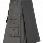 32 Size Gothic Grey fashion Utility kilt for Men