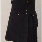 Active Men Modern Black Cotton Kilt  With Jacobite shirts Custom Size
