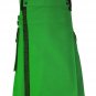 Green Net Pocket Kilt for Active Men Custom Size 34
