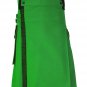 Green Net Pocket Kilt for Active Men Custom Size 38