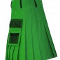 Green Net Pocket Kilt for Active Men Custom Size 32