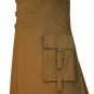 Khaki Brutal Grace Kilt for Active Men Custom Sizes