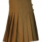 Khaki Brutal Grace Kilt for Active Men Custom Sizes