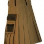 38 Waist Brown Net Pocket Kilt for Active Men Scottish Highland Utility Kilt