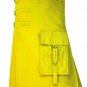 40 Size Yellow Brutal Grace Kilt for Active Men