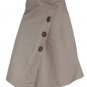Buttons Wrap Skirt Steampunk Kilt Pleated Skirt Velcro Wrap Style