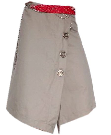 48 Size Velcro Wrap Style Buttons Wrap Skirt Steampunk Kilt Pleated Skirt