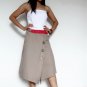 42 Size Buttons Wrap Skirt Steampunk Kilt Pleated Skirt Velcro Wrap Style