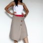 46 Size Velcro Wrap Style Buttons Wrap Skirt Steampunk Kilt Pleated Skirt