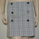Taichi CHECK PLEATED KILT SKIRT  WITH BUTTON FRONT