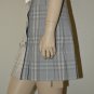 40" Taichi Check Pleated Kilt Skirt With Front Button