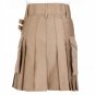 Size 34 Khaki Deluxe Utility Modern Kilt Fine Cotton Handmade Kilt