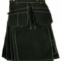 38 Size Black Utility Work wear kilt for Working Men