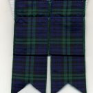 Traditional Black Watch Scottish Kilt Hose Flashes Garters Tartan kilt Flashes