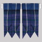 Traditional Pride of Scotland Modern Tartan Kilt Hose Flashes with Garters
