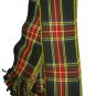 Scottish Piper Kilt Fly Plaid Black Stewart Tartan KILT piper PLAID