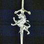 Kilt Pin Chrome Plated Rampant Lion Kilt Pin / Badge