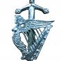 Irish Harp Scottish Highland Thistle Chrome Finish Kilt Pin