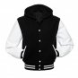 JORDAN VARSITY BOMBER HOODIE JACKET BLACK WHITE