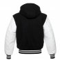JORDAN VARSITY BOMBER HOODIE JACKET BLACK WHITE
