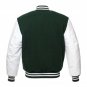 Green Wool Biker Varsity Jacket Classic Motorcycle Motorbike Chopper Bobber Jacket