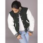 Green Wool Biker Varsity Jacket Classic Motorcycle Motorbike Chopper Bobber Jacket