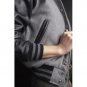 Grey Wool Real Black Leather Arms,Letterman Varsity Hoodie Jackets