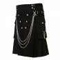 44 Size Unisex Adult Custom Made 100% Cotton Stylish Kilt With Beautiful Chains