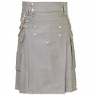 Cargo Kilt With Large Pockets grey colors