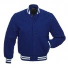 Royal Blue Wool Body & WoolSleeves College Baseball Letterman Varsity Jacket