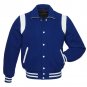 Royal Varsity Jacket Wool Body & Leather Stripes Baseball Quilted LETTERMAN Jacket