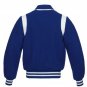 Royal Blue Wool Body Leather Stripes Blue Arms-Letterman-College-Varsity-Jacket
