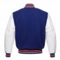 Royal Varsity Jacket Wool Body & Red Stripes Baseball Quilted LETTERMAN Jacket