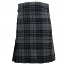 Men's Scottish Grey Watch 8 Yard Tartan Kilt Made Of Fine Quality Fabric