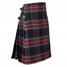 BLACK STEWART TRADITIONAL TARTAN KILT SIZE 46