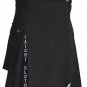 Black Tartan Cargo Pocket Modern Utility Kilt Scottish Highlander Wears