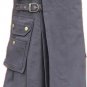 Size 36 Gray Tactical Duty Utility Kilt Cotton Kilt With Cargo Pockets