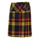 Size 32 Ladies Billie Pleated Kilt Knee Length Skirt in Buchanan Tartan
