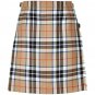 Size 32 Ladies Billie Back Pleated Kilt Knee Length Skirt in Camel Thompson Tartan