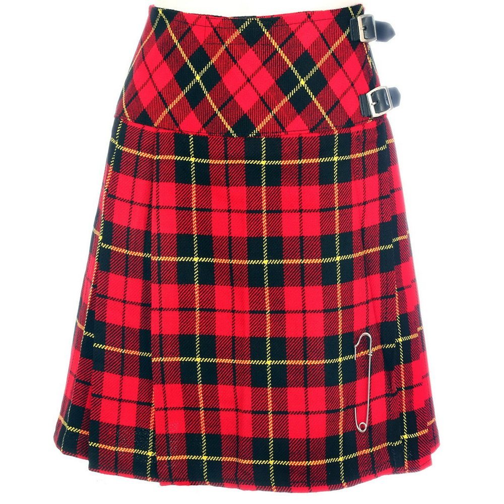 Size 52 Ladies Wallace Tartan Pleated Kilt Knee Length Skirt in Wallace ...