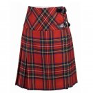 Size 28 Ladies Royal Stewart Tartan Pleated Kilt Knee Length Skirt in Royal Stewart Tartan
