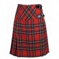 Size 32 Ladies Royal Stewart Tartan Pleated Kilt Knee Length Skirt in Royal Stewart Tartan